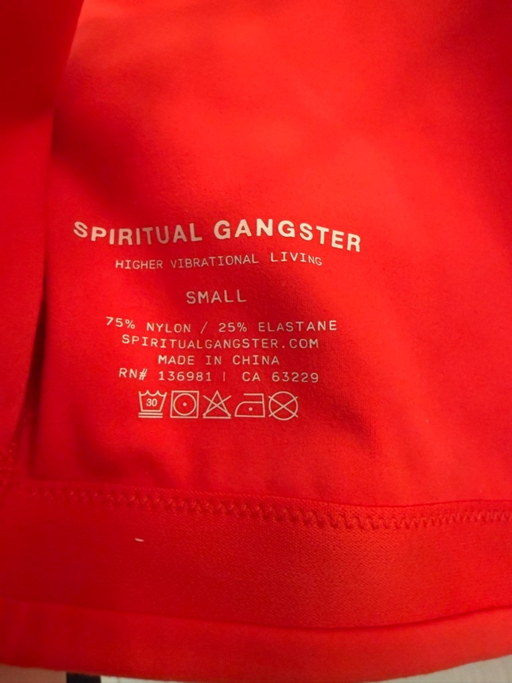 Spiritual Gangster Nirvana Venus Longline Bra | Red Horizon Racerback Sports Bra - Picture 8 of 11